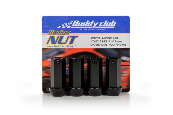 BUDDY CLUB WHEEL NUT IN PACKS OF 4 - STEEL 17MM 1.25M HEX (see full description) / BC-NUT-125RB
