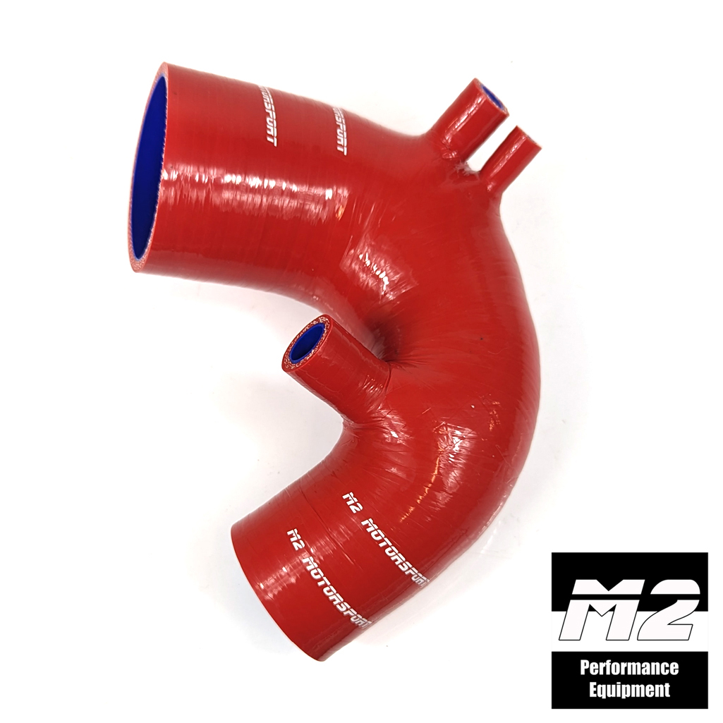 SILICONE INTAKE HOSE FOR FIAT 500 ABARTH T-JET - RED | M2 MOTORSPORT / M2-SIH-FIA014RD