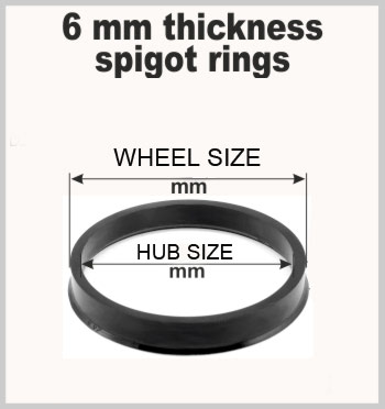 56.6 MM SPIGOT RING FITS A 73MM WHEEL  / TW-HR73566