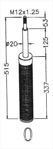 D2 RACING SPORT REPLACEMENT STRUT TYPE O 52mm ( CLICK - SEE DESCRIPTION) / D2-WP-O52