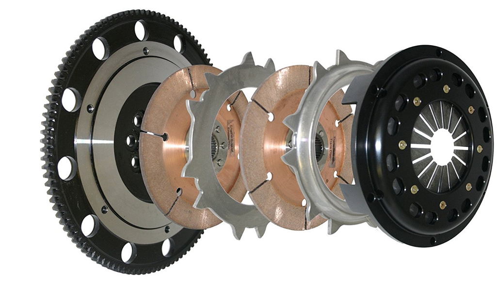 COMPETITION CLUTCH TWIN PLATE AND FLYWHEEL EVO 4 - 9  - 1 000 HP RATED  / CCI-4-5152-C