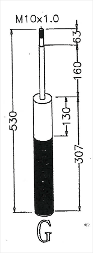 D2 RACING SPORT REPLACEMENT STRUT TYPE G SMALL 56X4.5CM ( CLICK - SEE DESCRIPTIO / D2-WP-GS