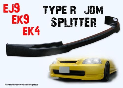 TYPE R EK9 STYLE FRONT SPLITTER LIP JDM STYLE CIVIC 96-98 3 DOOR HATCH / HC-CV969804A