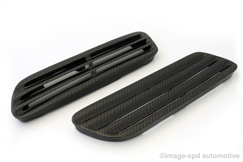 EVO 10  CARBON FIBRE H1 HOOD SIDE GRILLES  / HC-MI080974C