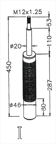 D2 RACING SPORT REPLACEMENT STRUT TYPE I 50mm ( CLICK - SEE DESCRIPTION) / D2-WP-I50