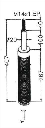 D2 RACING SPORT REPLACEMENT STRUT TYPE J 52mm ( CLICK - SEE DESCRIPTION) / D2-WP-J52