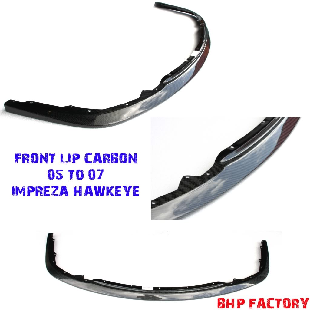 CARBON FIBRE IMPREZA HAWKEYE FRONT SPLITTER 05-07  / JG-GDF-STI-FLC