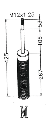 D2 RACING SPORT REPLACEMENT STRUT TYPE M 50mm ( CLICK - SEE DESCRIPTION) / D2-WP-M50