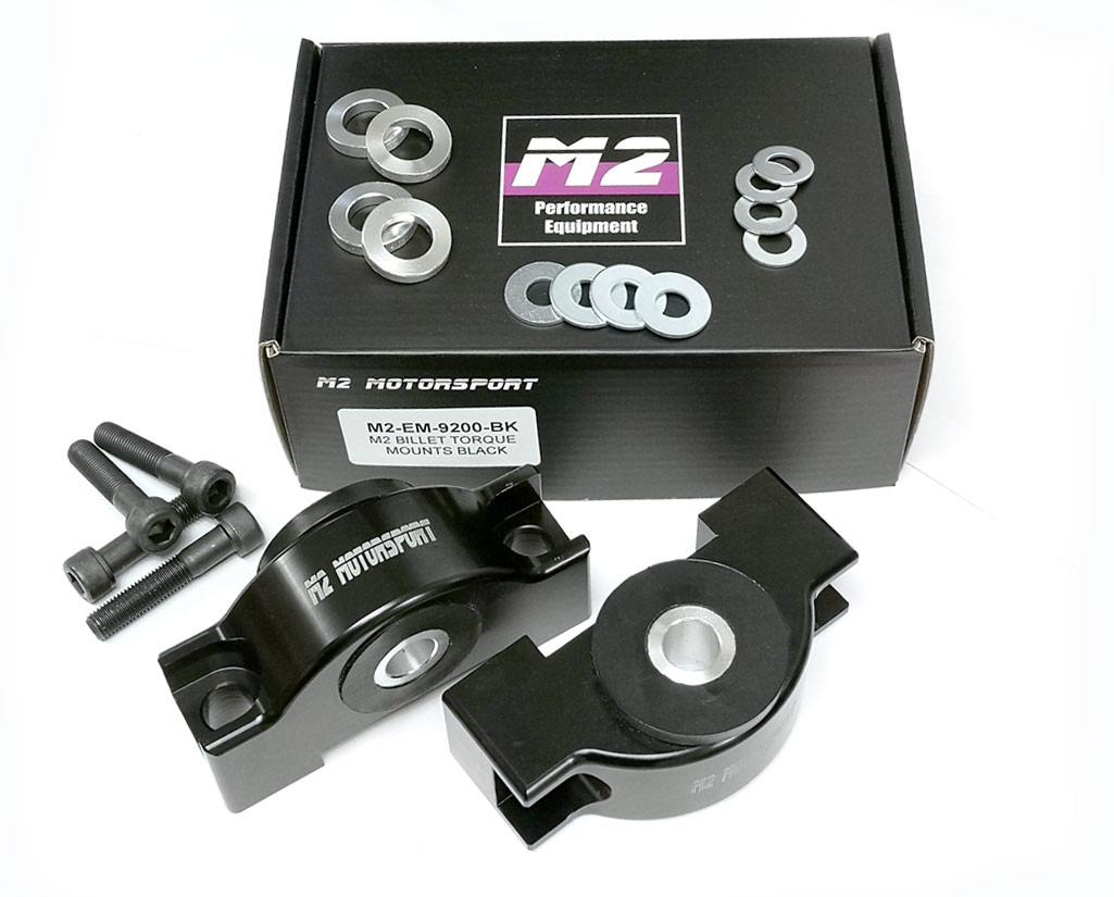 BILLET ALLOY FRONT LOWER ENGINE MOUNTS 2PC SET HONDA CIVIC EG EK INTEGRA DC2 B-SERIES D-SERIES 92-00 / M2-EM-9200-BK