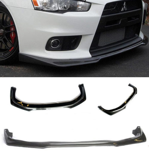 RALLIART TYPE EVO 10 CARBON FIBRE FRONT SPLITTER - EVO 10 ONLY - H1 TYPE (Thin Profile) / M2-EVOXRA-FL-C