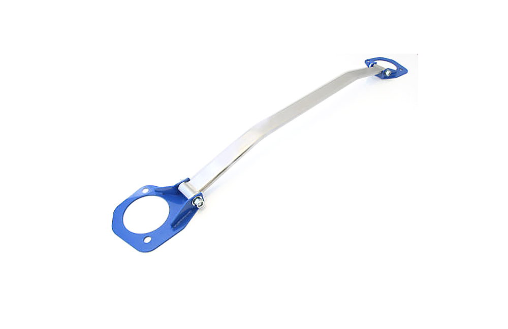 SKYLINE R32 GTR  FRONT STRUT BAR BRACE WITH BLUE END PLATES | M2 MOTORSPORT / M2-JTS-3515D