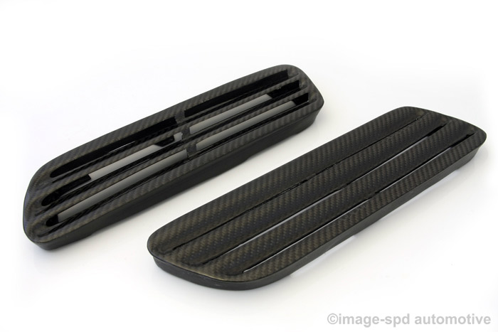 MITSUBISHI EVO 10 X CARBON FIBRE H1 HOOD BONNET SIDE GRILLES VENTS  / M2-MI080974C