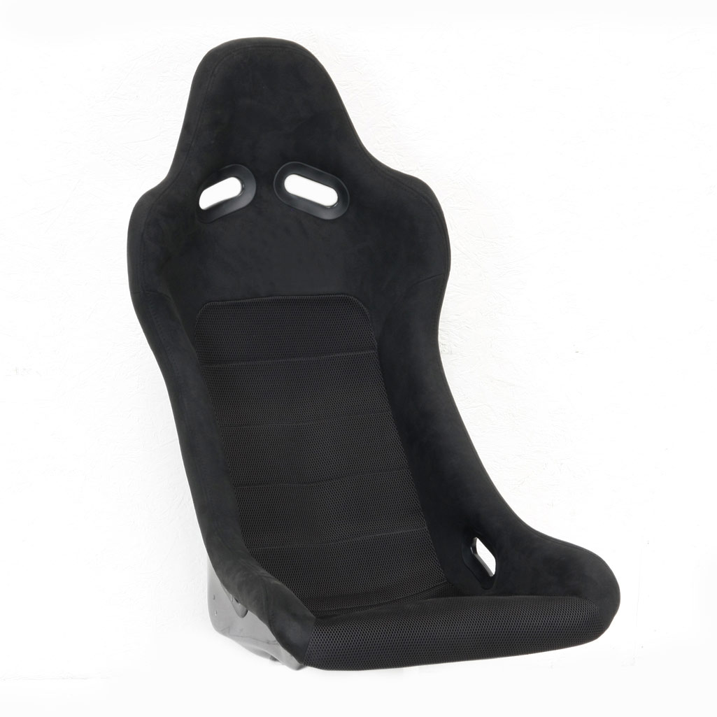 ALCANTARA AND WEBBED  COMPOSITE BUCKET SEAT - RACE- BUCKET SEAT - SIDE MOUNTED - PLAIN BLACK- UK SHIPPING ONLY / M2-RSGTS-B1B3