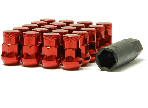 MUTEKI  SR35 CLOSED RED NUTS M12x1.5mm / MU-32926RP