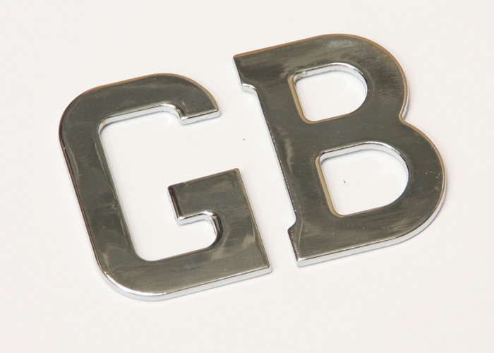 CHROME PLATED GB BADGE - CLASSIC CAR  ESSENTIAL ITEM / SP091