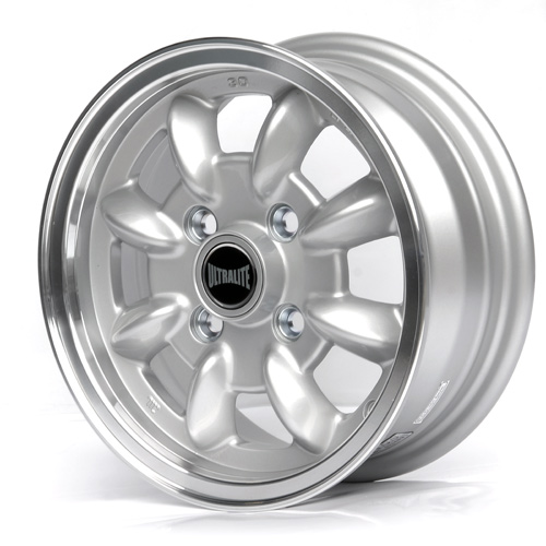 ULTRALITE MINI WHEELS 5x12J - ET30 - 4x101.6 PCD- SILVER + POLISHED RIM / SPML1CT