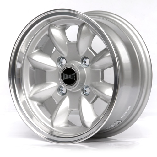 ULTRALITE MINI WHEELS 12x5J - ET30 - 4x101.6 PCD- SILVER + POLISHED RIM / ULML1CT