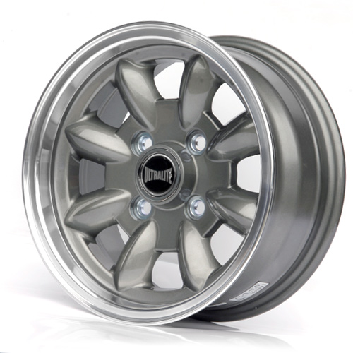 ULTRALITE MINI WHEELS 12x5.5J - ET20 - 4x101.6 PCD - GUNMETAL + MACHINED LIP / ULML1PG