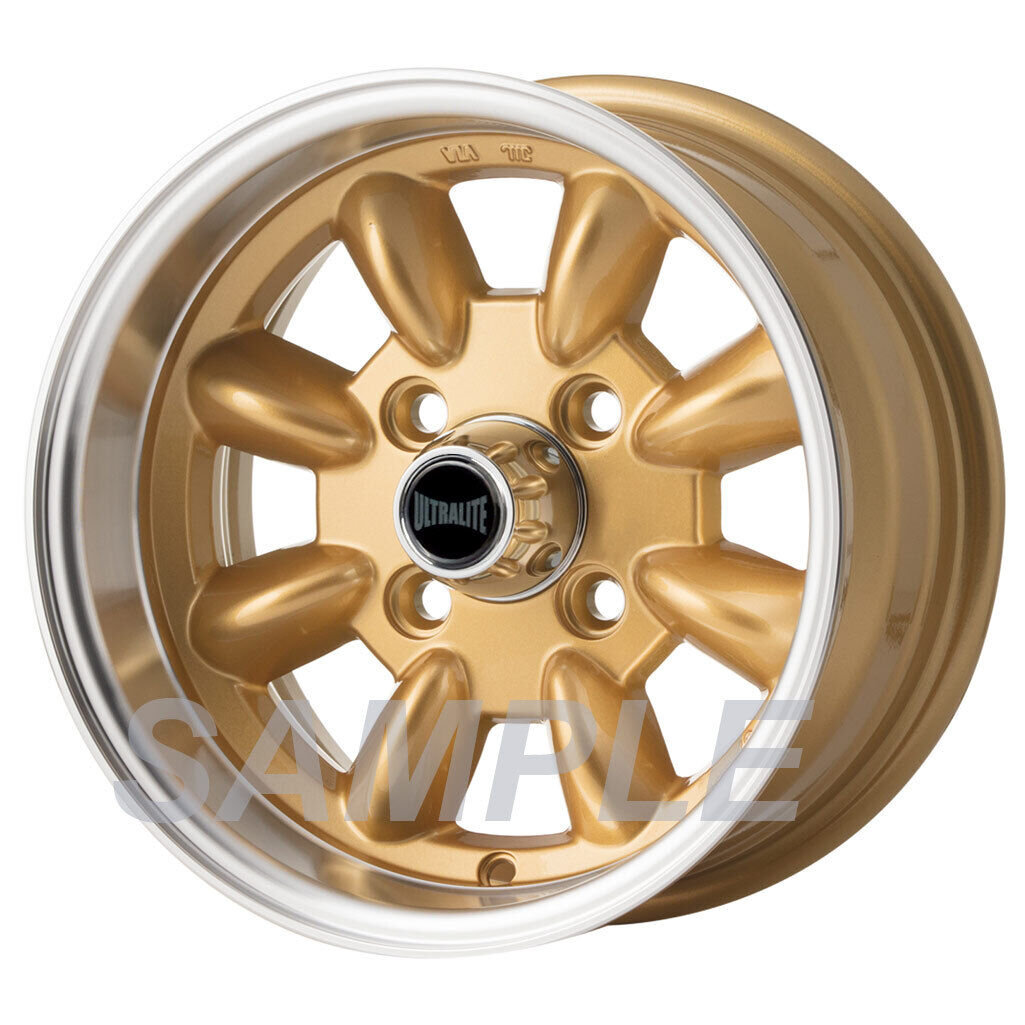 ULTRALITE MINI WHEELS 13x7J - ET10 - 4x101.6 PCD - GOLD WITH POLISHED RIM / SPML3GL-L