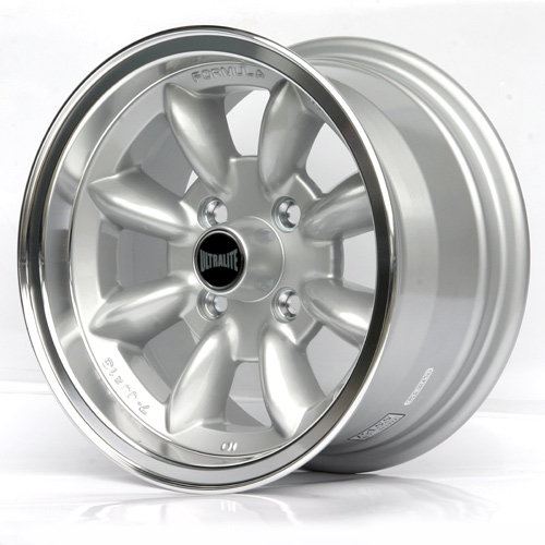 ULTRALITE WHEELS (Ford) 13x6J - ET10 - 4x108 PCD - SILVER WITH POLISHED RIM / SPML2FL