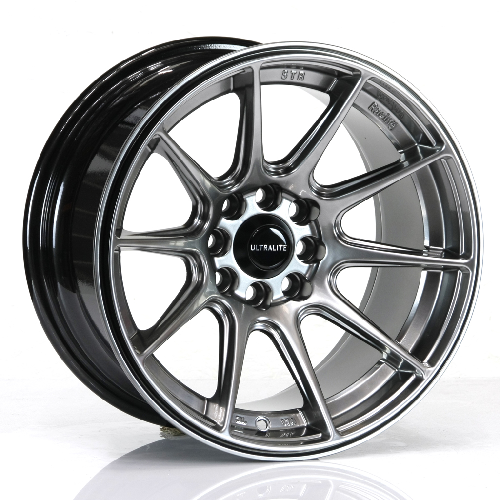 ULTRALITE UL11 -  15 x 8  INCH - ET0 - 100+108 x 4 PCD CHROME BLACK / UL11-1580-1CB