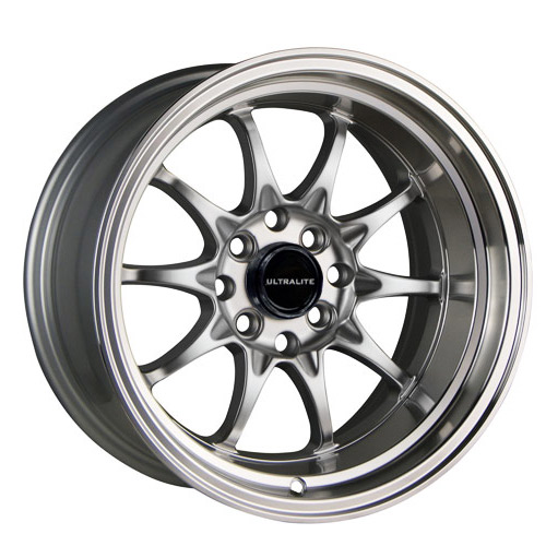 ULTRALITE UL48 15 x 9 - ET0 - 4x100+108 PCD SILVER METALIC+ POLISHED RIM / UL48-1590-1SML