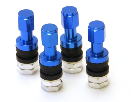 ALLOY WHEEL VALVE - BLUE ANODISED / VS-2BL