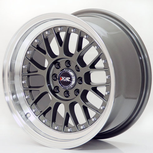 XXR 521  16 X 8  ET20  GREY / POLISHED LIP  4 X 100 / 114.3 / XR521-1680-1GM