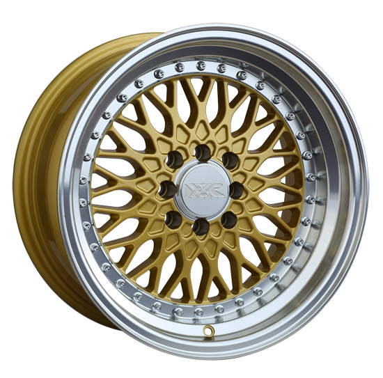 XXR 536  15x8 INCH - ET20 - 100+108x4 PCD - GOLD POLISHED LIP / XR536-1580-2GL